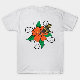 Flower with butterfly T-Shirt